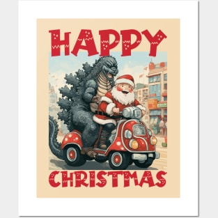 Happy Christmas with Godzilla Posters and Art